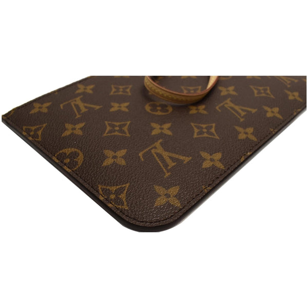 LOUIS VUITTON Pochette Wristlet Pouch Monogram Canvas Neverfull GM Brown
