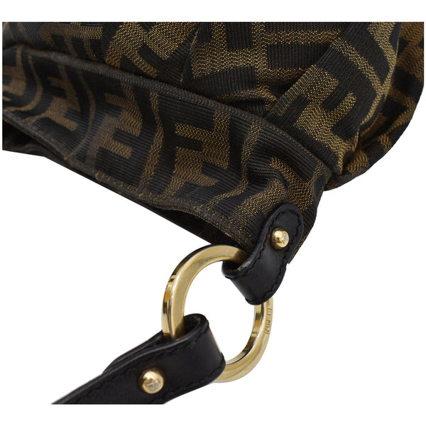 FENDI Mini Chef Zucca Jacquard Hobo Bag Brown