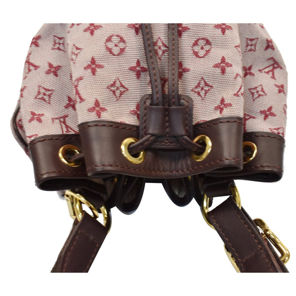 LOUIS VUITTON Mini Lin Mini Noe Monogram Satchel Bag Cherry Red