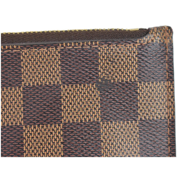 LOUIS VUITTON Pochette Wristlet Pouch Damier Ebene Neverfull MM Brown