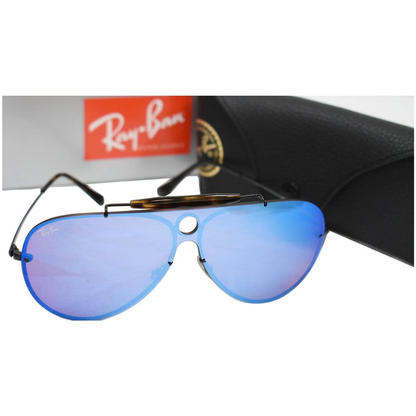 RAY-BAN RB3581N-153/7V Sunglasses Violet Blue Mirrored Lens