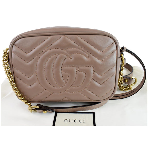 Gucci GG Marmont Matelasse Mini Leather Crossbody Bag front side
