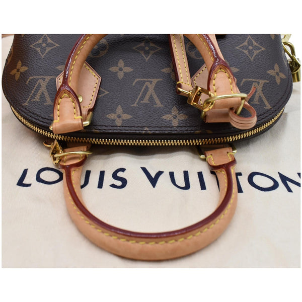LOUIS VUITTON Alma BB Monogram Canvas Satchel Crossbody Bag Brown
