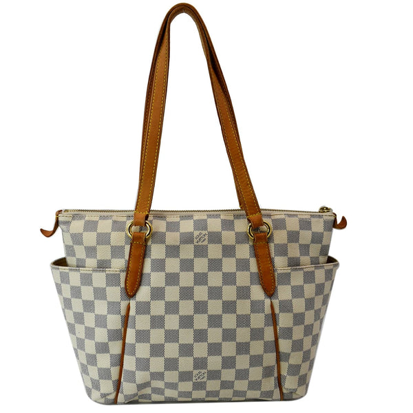 LOUIS VUITTON Totally PM Damier Azur Shoulder Bag White
