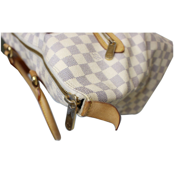 LOUIS VUITTON Saleya GM Damier Azur Shoulder Bag White