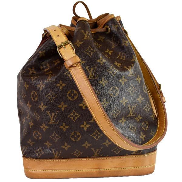 LOUIS VUITTON Large Noe Monogram Canvas Shoulder Bag Brown