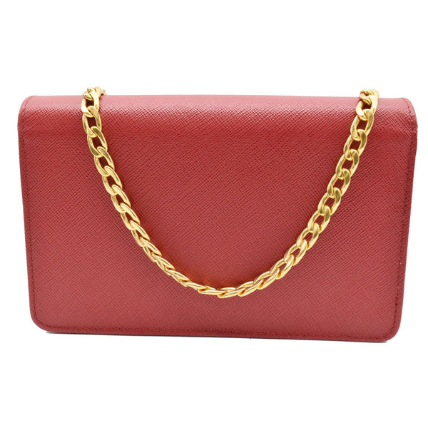 PRADA Saffiano Lux Leather Chain Shoulder Crossbody Bag