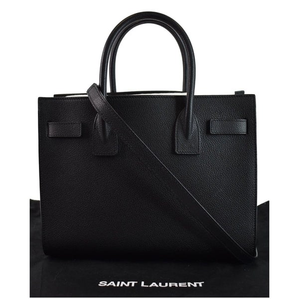 YVES SAINT LAURENT Baby Sac de Jour Grained Leather Tote Bag Black