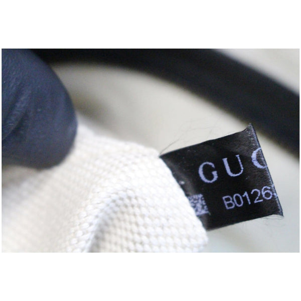 GUCCI Patti Studded Canvas Hobo Shoulder Bag Black 296870