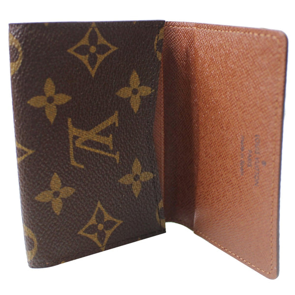 elegant lv Monogram Canvas Business Card Holder