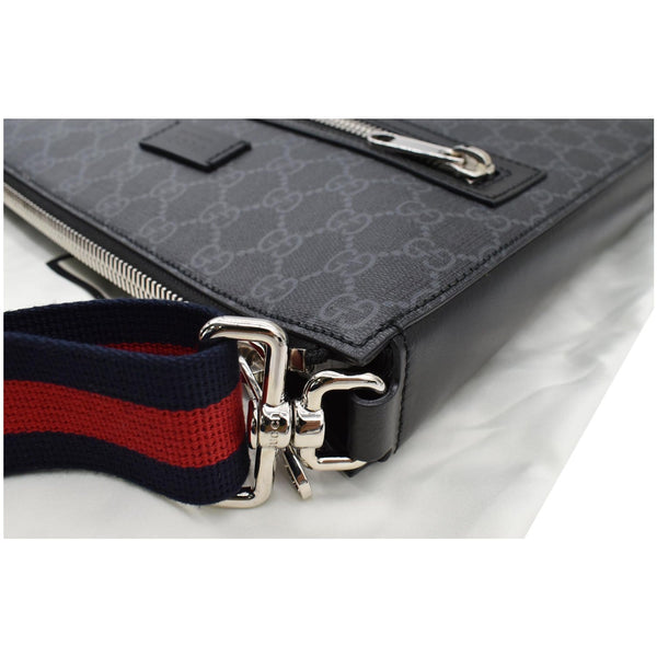 GUCCI GG Supreme Square Messenger Bag Black 474137