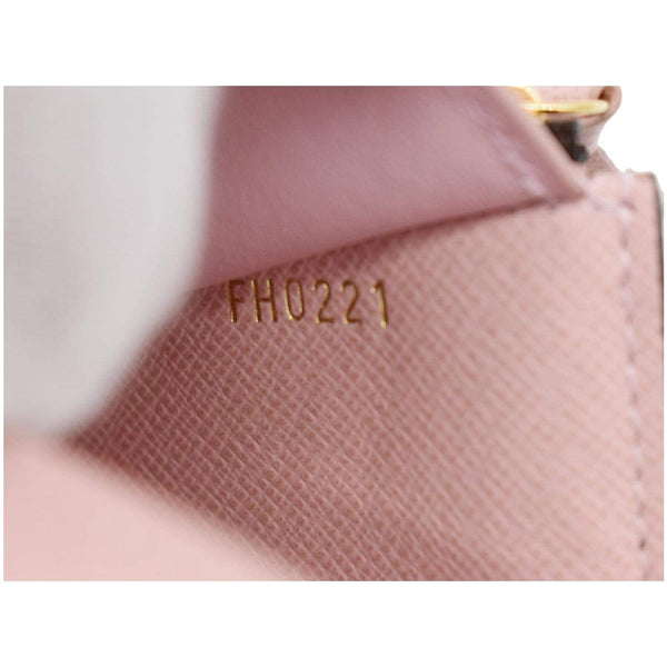 LOUIS VUITTON Victorine Damier Ebene Canvas Wallet Rose Ballerina