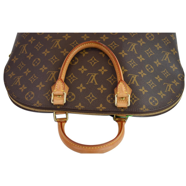 Lv Alma Large Monogram Canvas Bag zip closure