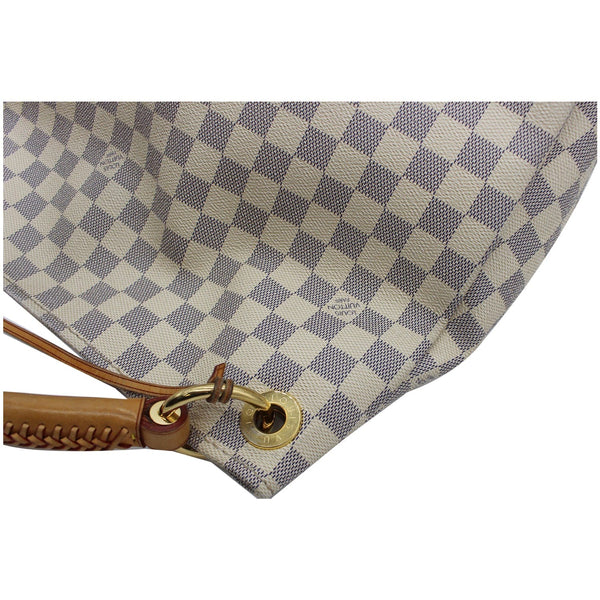 LOUIS VUITTON Artsy MM Damier Azur Shoulder Bag White