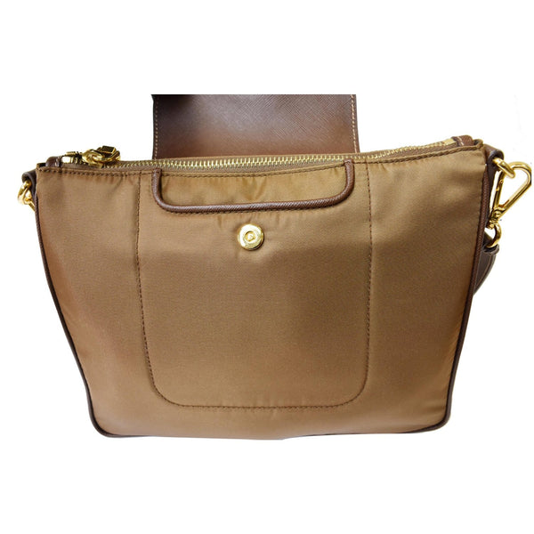 PRADA Convertible Tessuto Nylon Tote Shoulder Bag Light Brown