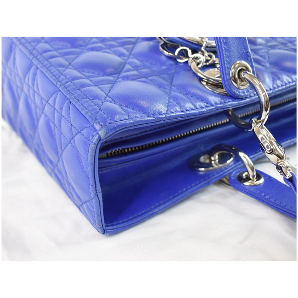Christian Dior Large Lady Dior Shoulder Bag blue
