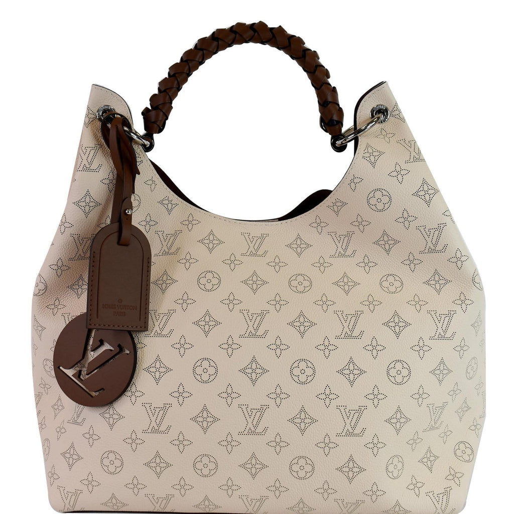 Louis Vuitton Mahina Leather Carmel Hobo (SHF-I2e2sp) – LuxeDH