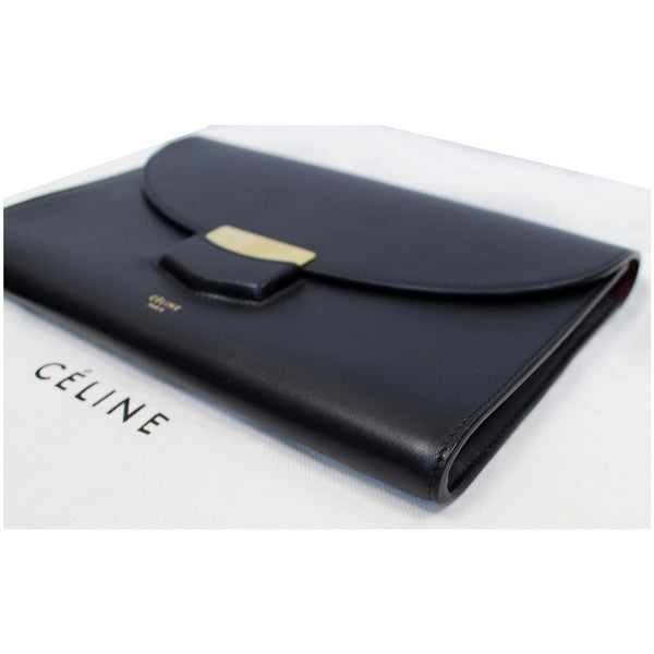 CELINE Trotteur Large Flap Multifunction Smooth Leather Wallet Black