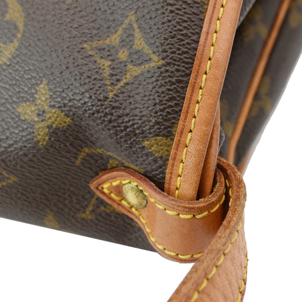 LOUIS VUITTON Saumur 30 Monogram Canvas Crossbody Bag Brown