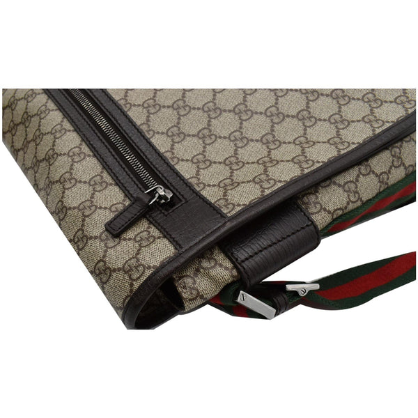 GUCCI GG Vintage Web Canvas Messenger Bag Beige/Ebony 189748