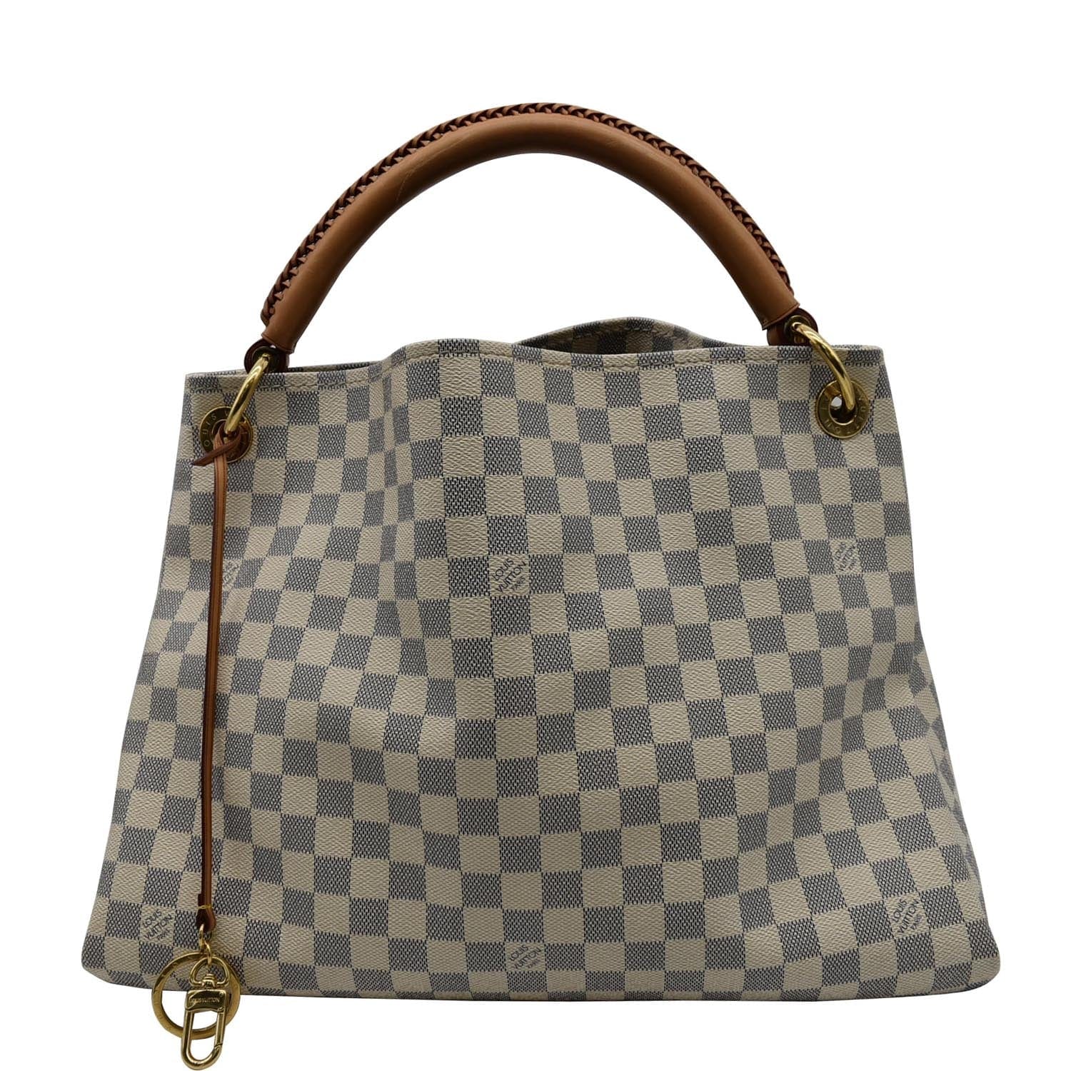 LOUIS VUITTON  Artsy MM Damier Azur Hobo Bag White