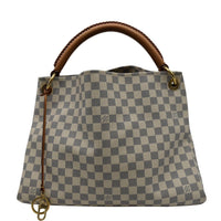 LOUIS VUITTON  Artsy MM Damier Azur Hobo Bag White