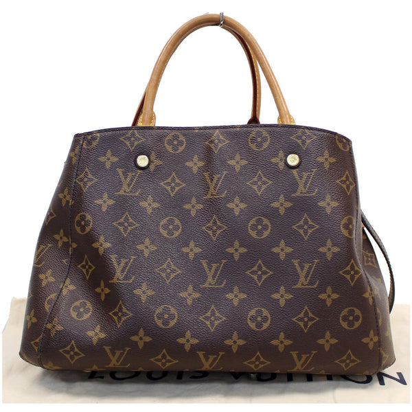 Louis Vuitton Montaigne MM Monogram Canvas Tote front side