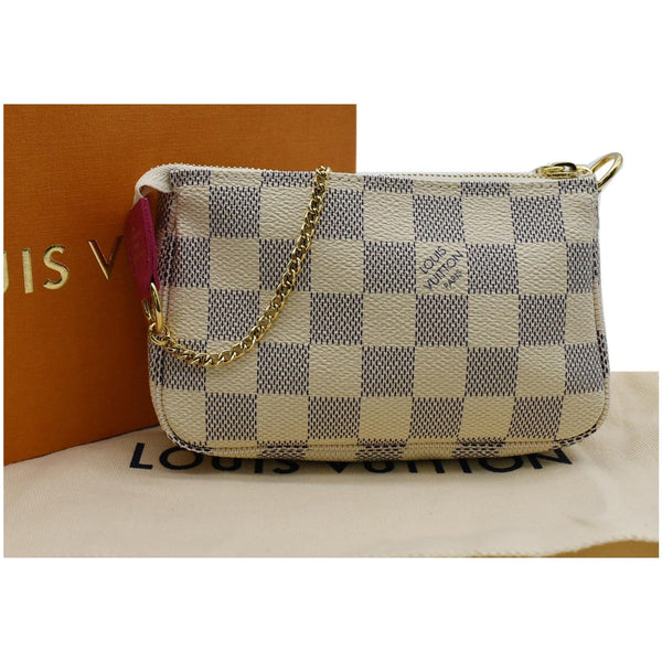 LOUIS VUITTON Christmas Animation Pochette Damier Azur Accessoires Pouch Fuchsia