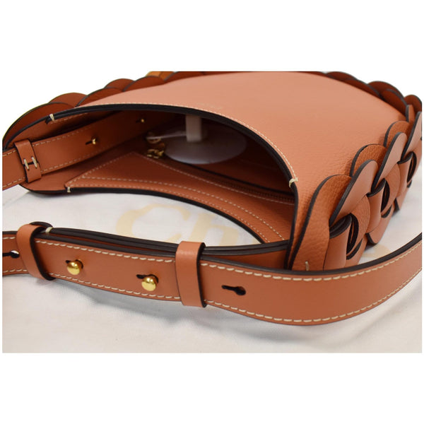 Chloe Darryl Small Grain Leather Hobo/Shoulder Bag opened