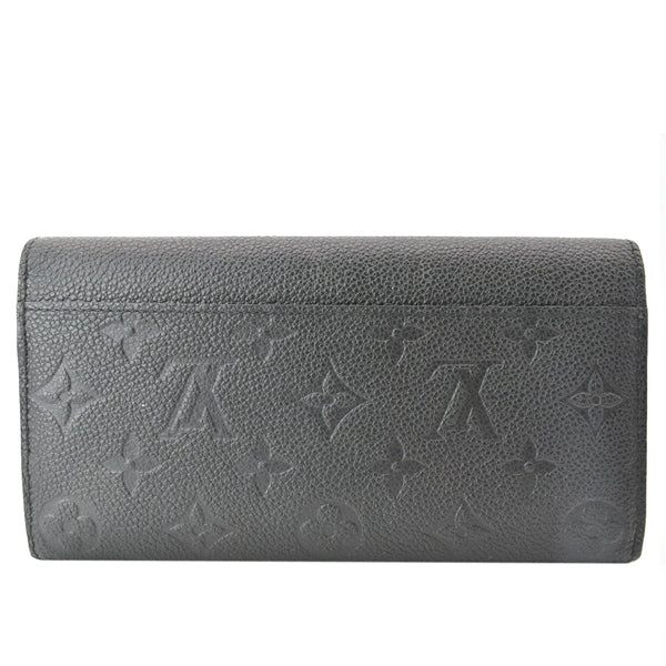 LOUIS VUITTON Sarah Monogram Empreinte Leather Wallet Black