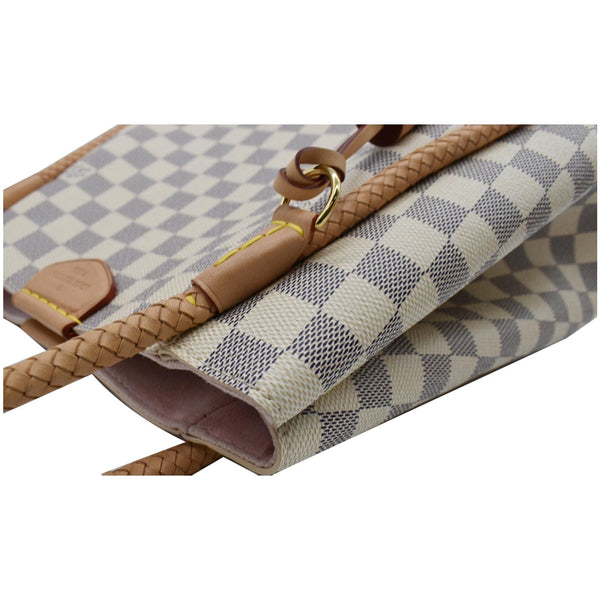 LOUIS VUITTON Propriano Damier Azur Tote Shoulder Bag White