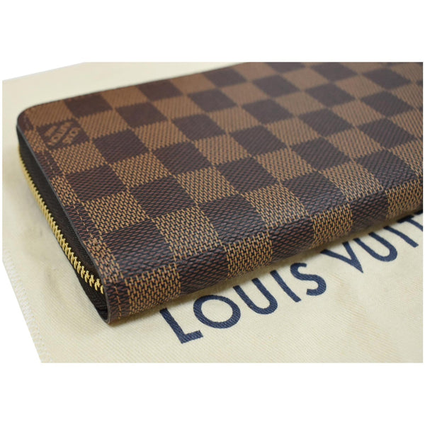 LOUIS VUITTON Damier Ebene Zippy Long Wallet Brown