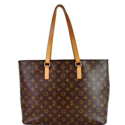LOUIS VUITTON Luco Monogram Canvas Tote Bag Brown