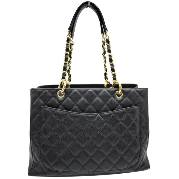 CHANEL Grand Shopping GST Caviar Leather Tote Bag Black