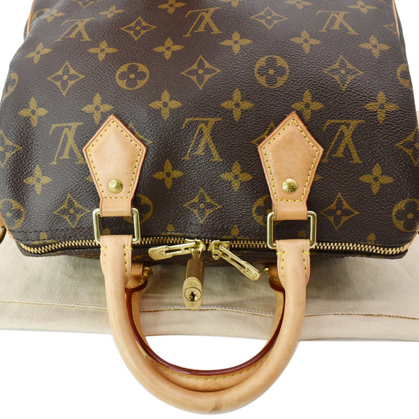 LOUIS VUITTON Speedy 25 Bandouliere Monogram Canvas Shoulder Bag Brown