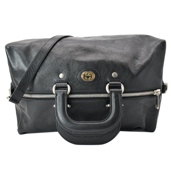 Gucci Morpheus Leather Convertible Backpack Bag Black