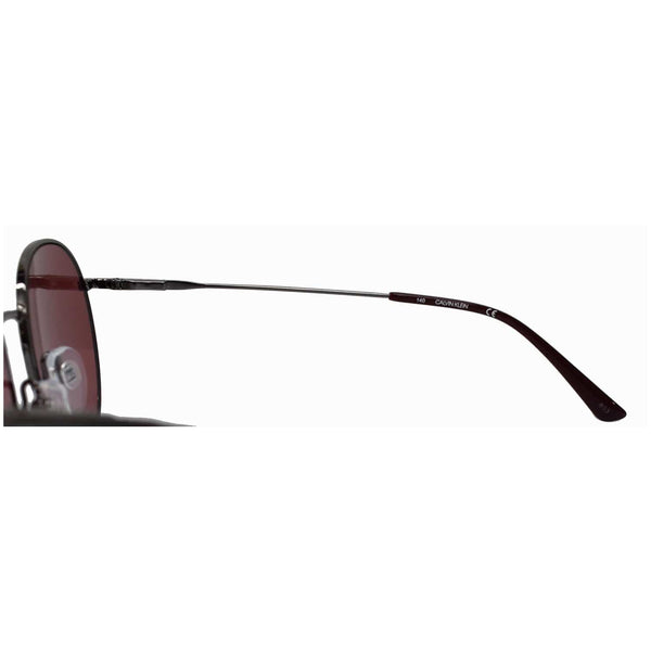 CALVIN KLEIN CK18104S 009 49 Round Men Sunglasses Oxblood Lens