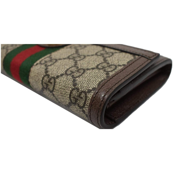 used Gucci Ophidia GG Continental Supreme Canvas Wallet Beige