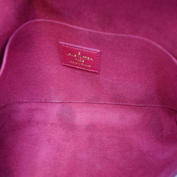 LOUIS VUITTON Felicie Monogram Canvas Pochette Crossbody Bag Brown