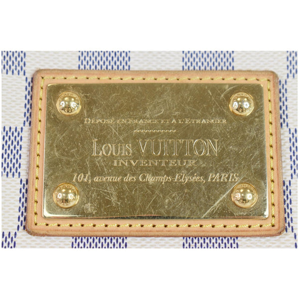 Louis Vuitton Galliera PM Damier Azur Shoulder Bag - metal tag