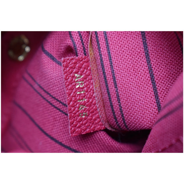 LOUIS VUITTON Montaigne BB Monogram Empreinte Leather Satchel Bag Dahlia