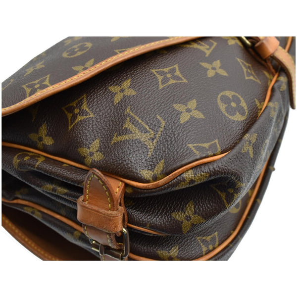 LOUIS VUITTON Saumur 30 Monogram Canvas Shoulder Bag Brown