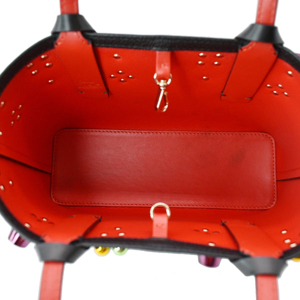 CHRISTIAN LOUBOUTIN Cabata Embellished Leather Tote Bag Black