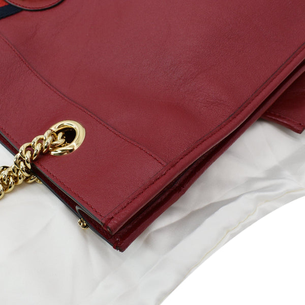 GUCCI Rajah Large Leather Tote Shoulder Bag Red 537219 - Hot Deals