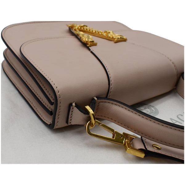 VERSACE Virtus Small Leather Shoulder Bag Light Pink