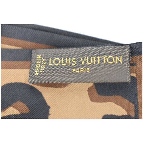 LOUIS VUITTON Leopard Print Silk Bandeau Brown/Black