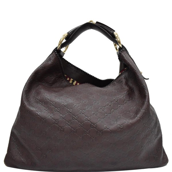Gucci Horsebit Large Guccissima Leather Hobo Bag - backside preview | DDH
