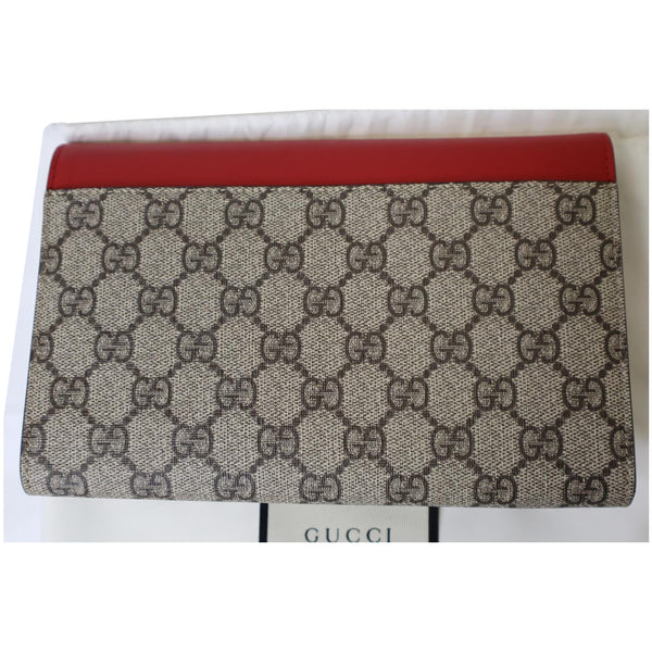 Gucci Peony Pearly GG Coated Canvas Leather Clutch front