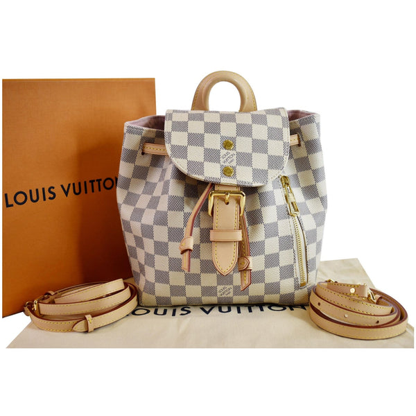 LOUIS VUITTON Sperone BB Damier Azur Backpack Bag White