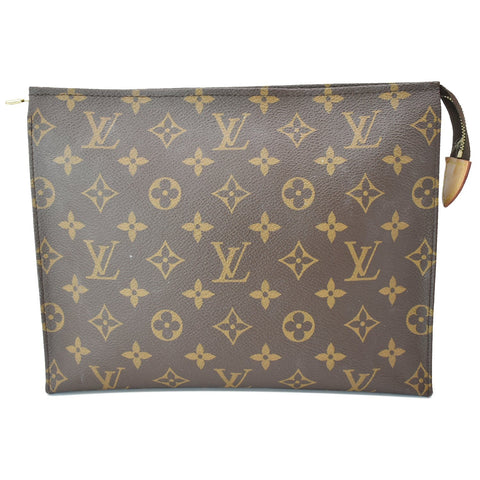 LOUIS VUITTON Toiletry 26 Monogram Canvas Cosmetic Pouch Brown